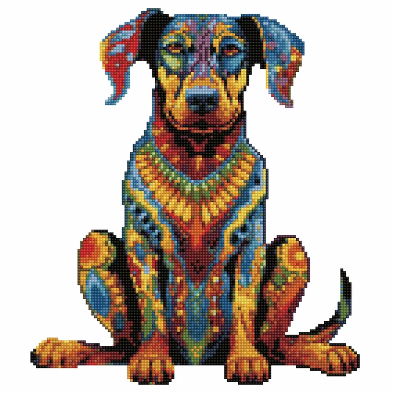 Doberman Pinscher-hund - Diamond Painting Kit