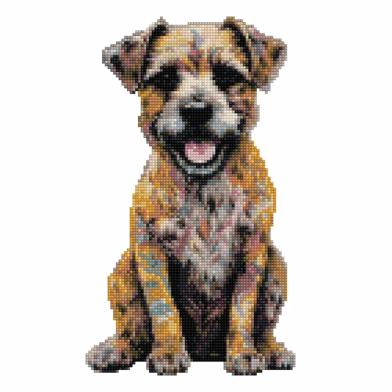 Border Terrier hund - Diamond Painting Kit