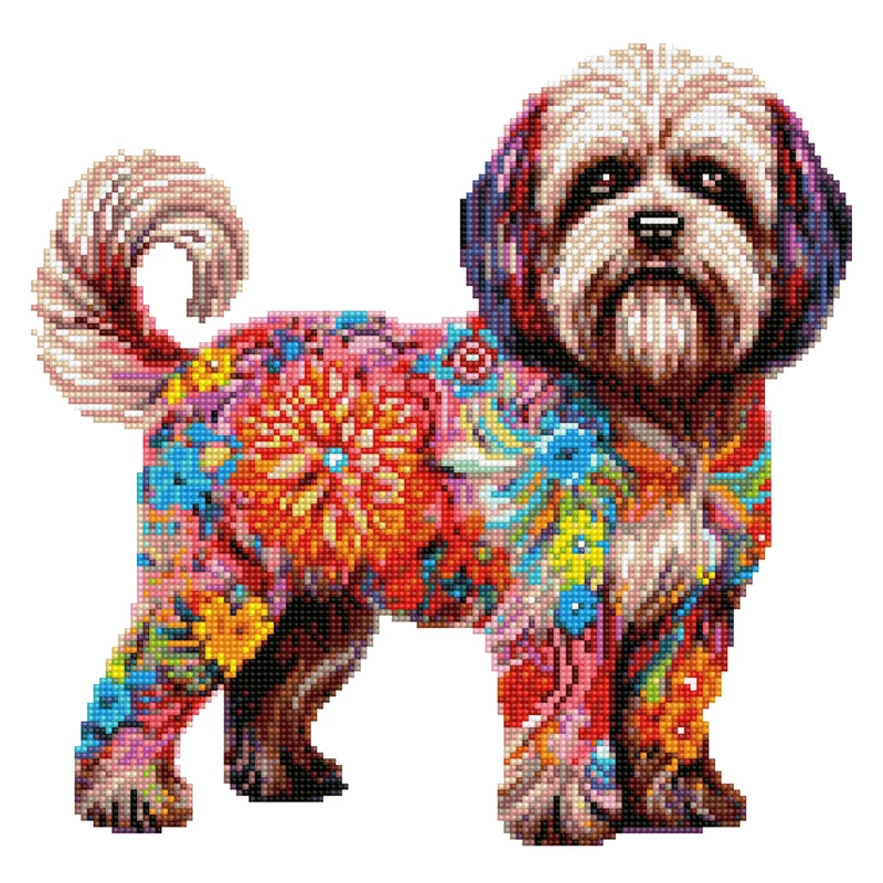 Lhasa Apso hund - Diamond Painting Kit