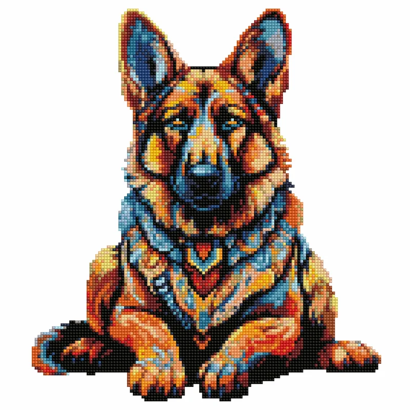 Tysk herdehund - Diamond Painting Kit
