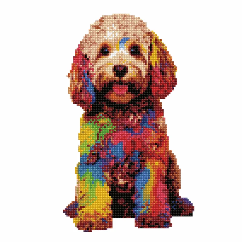 Cockerpoo hund - Diamond Painting Kit