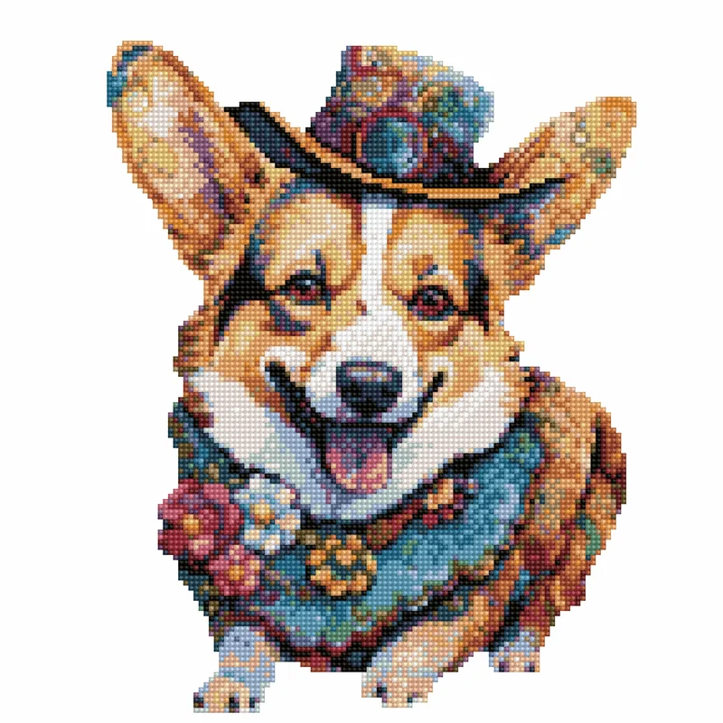Corgi hund - Diamond Painting Kit