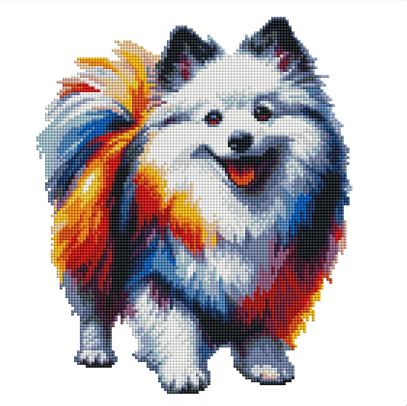 American Eskimo hund - Diamond Painting Kit