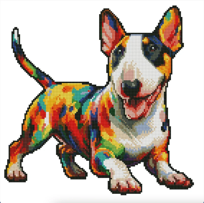 Engelsk bullterrierhund - Diamond Painting Kit
