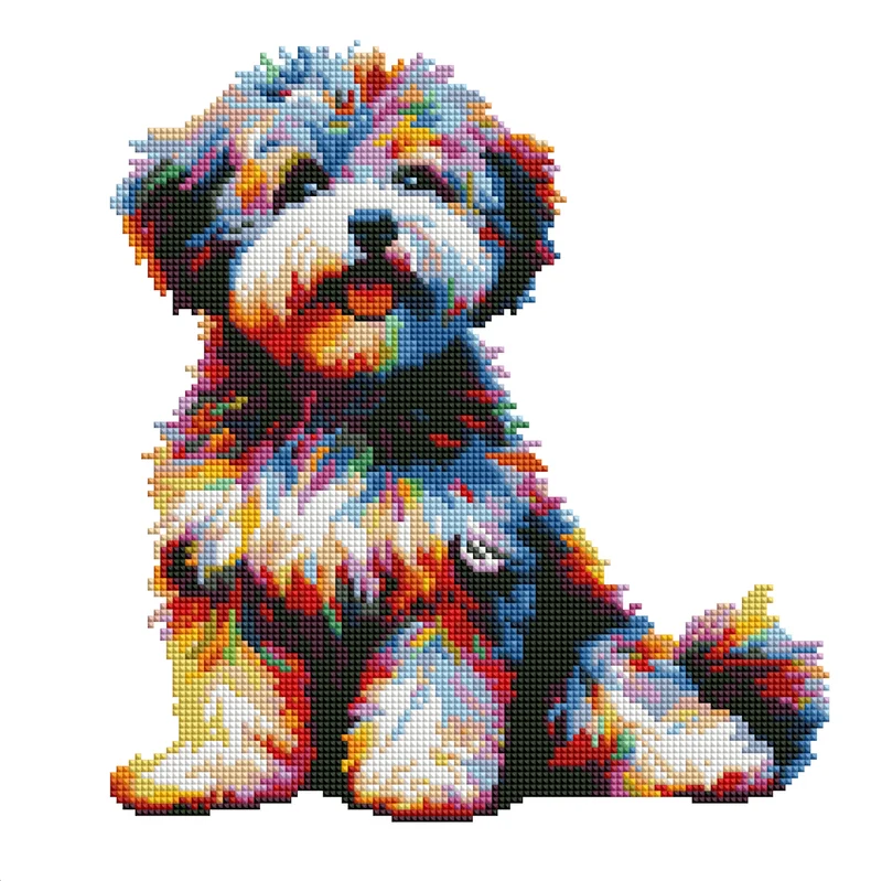 Poochon hund - Diamond Painting Kit