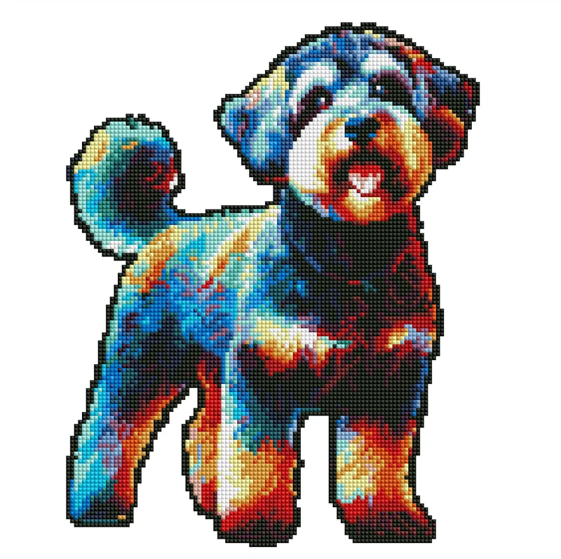Schnoodle hund - Diamond Painting Kit