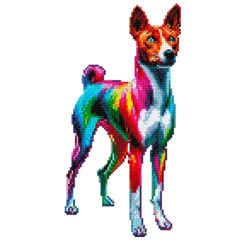 Basenji hund - Diamond Painting Kit