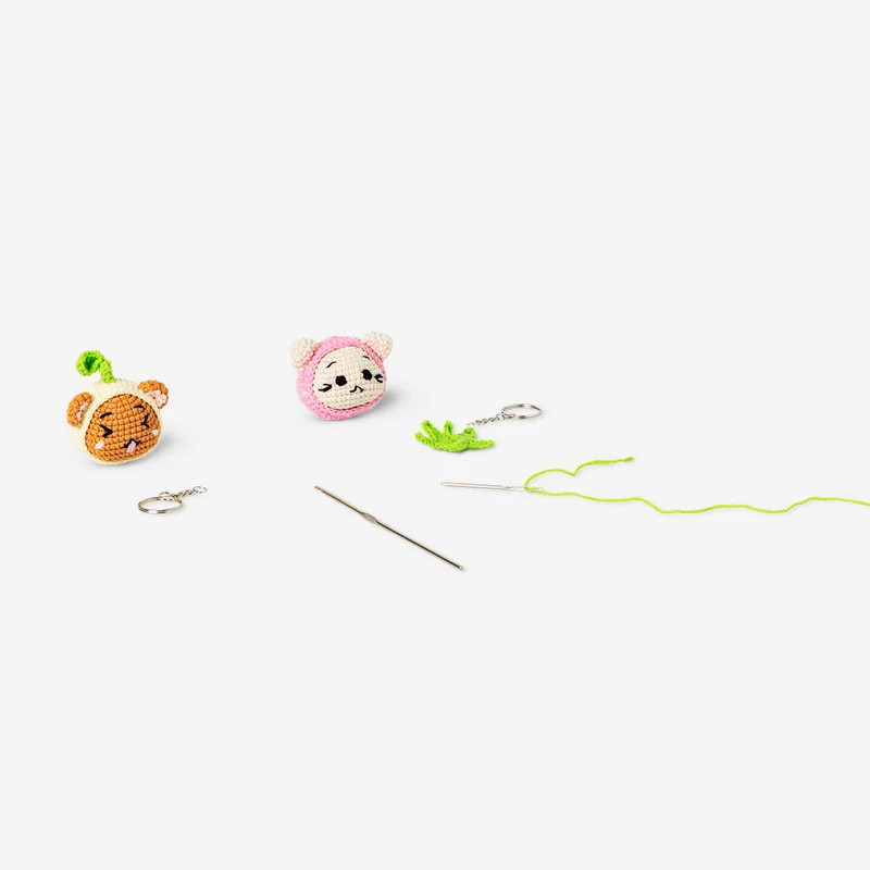 DIY crochet key rings