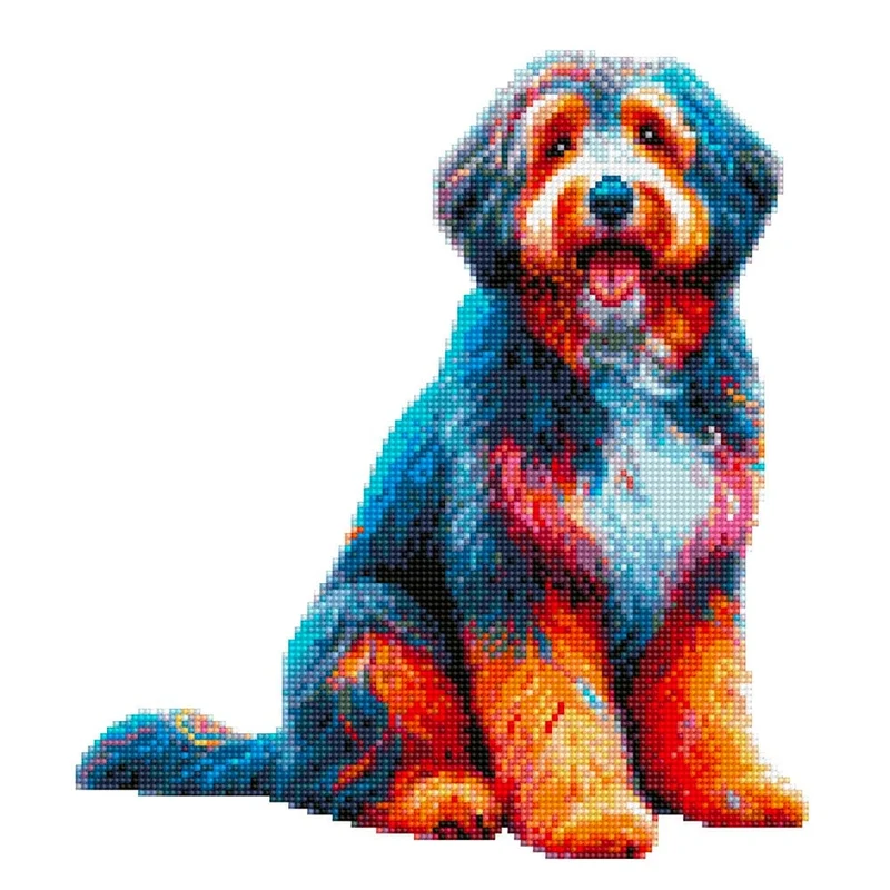 Aussiedoodle hund - Diamond Painting Kit