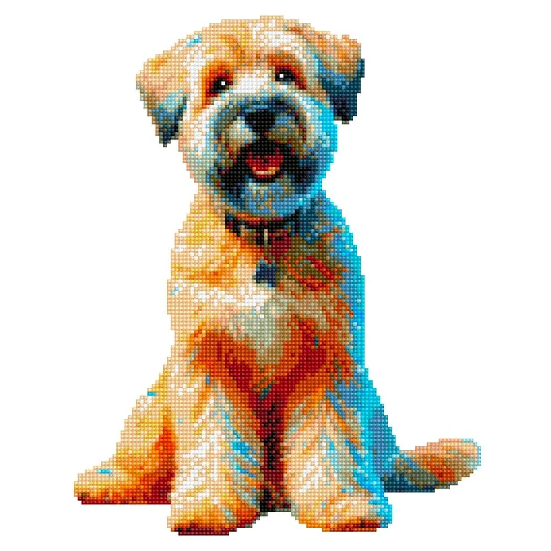 Irish Softcoat Wheaten Terrier hund - Diamond Painting Kit