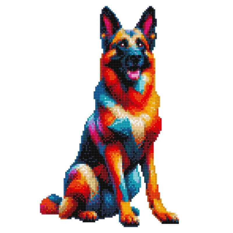 Malinois hund - Diamond Painting Kit