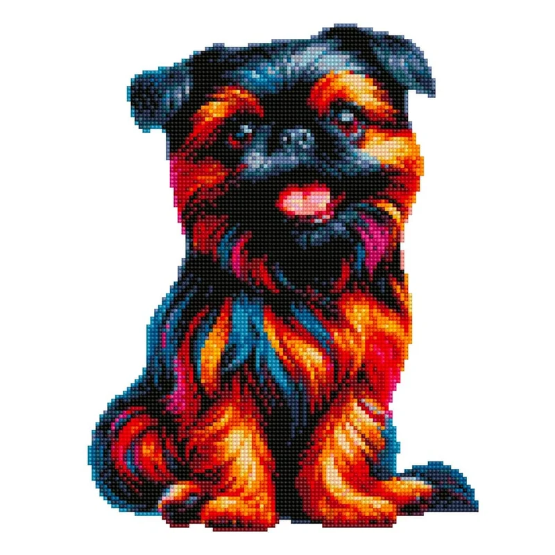 Bryssel Griffon hund - Diamond Painting Kit