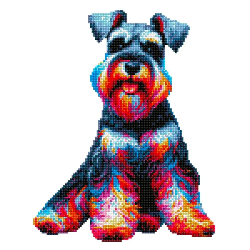 Dvärgschnauzerhund - Diamond Painting Kit
