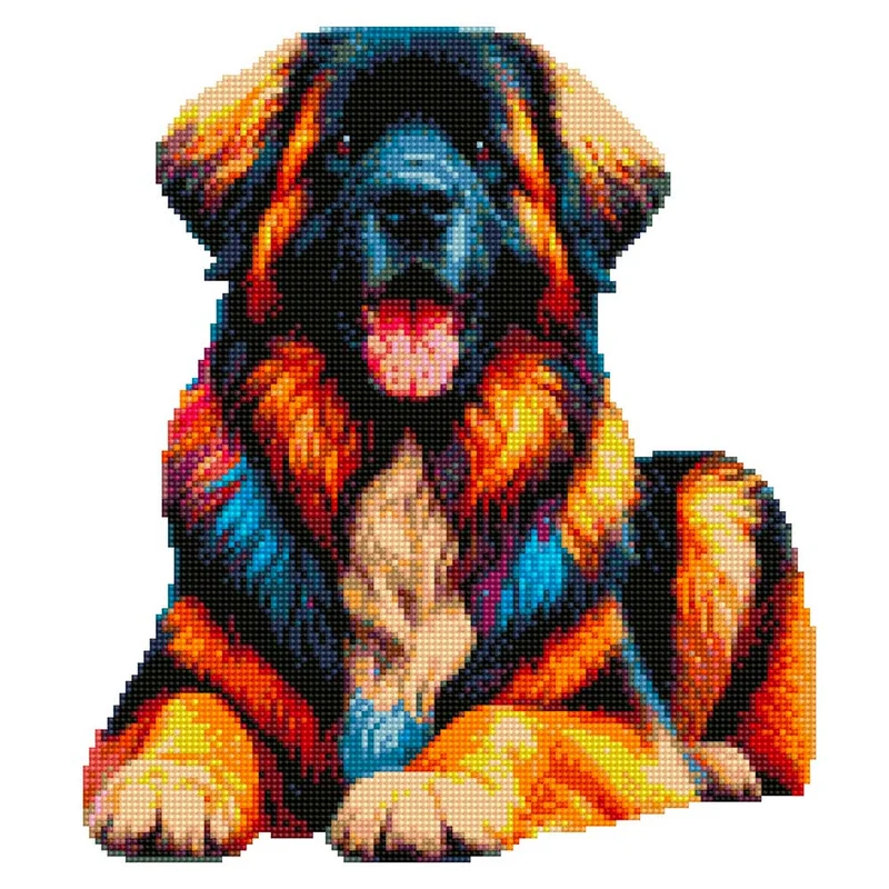Leonberger hund - Diamond Painting Kit