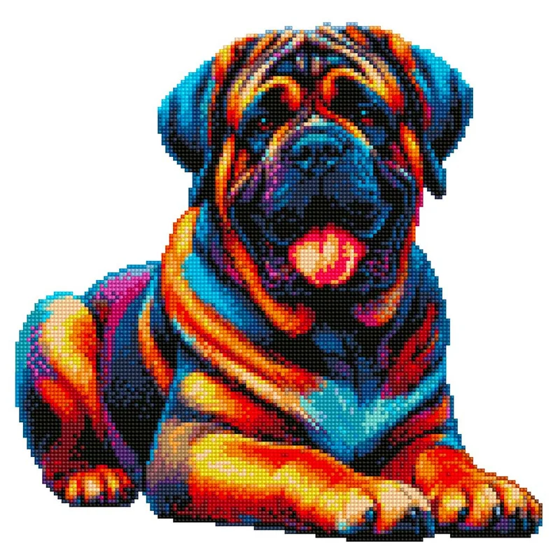Engelsk mastiffhund - Diamond Painting Kit