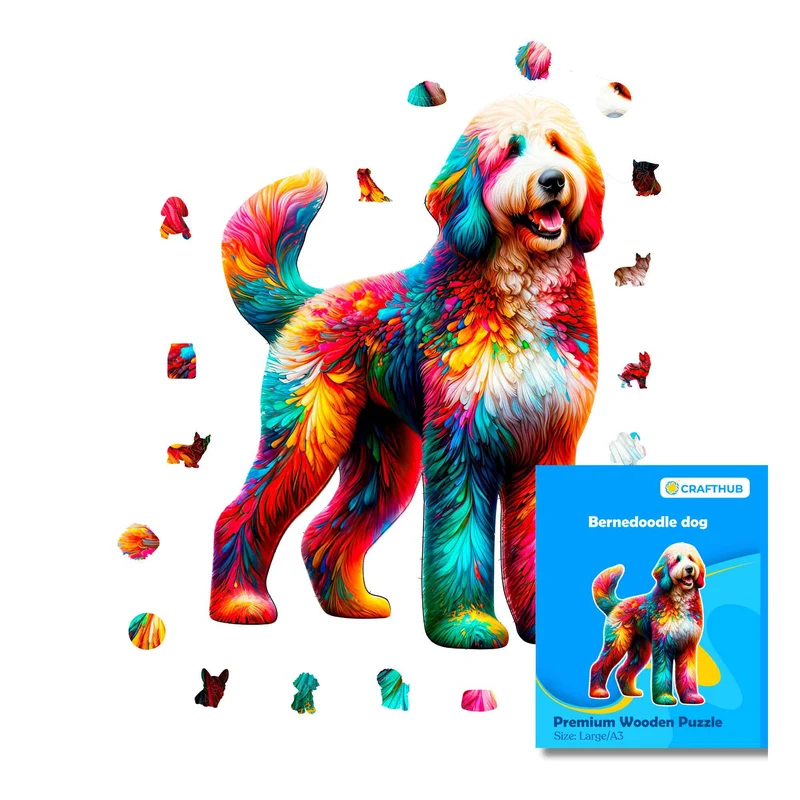 Bernedoodle hund - pussel