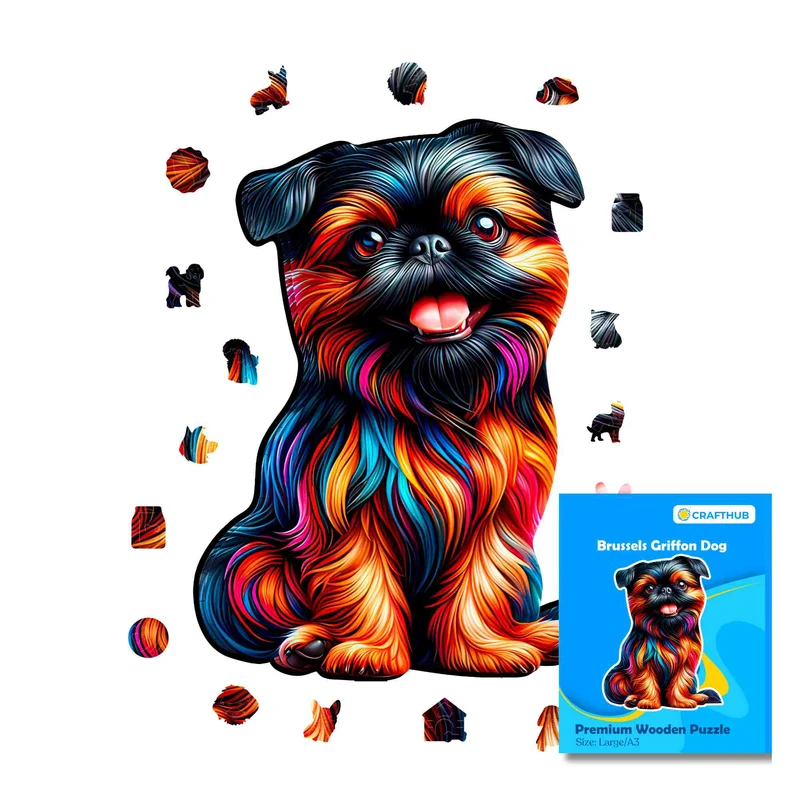 Griffon Bruxellois hund - pussel