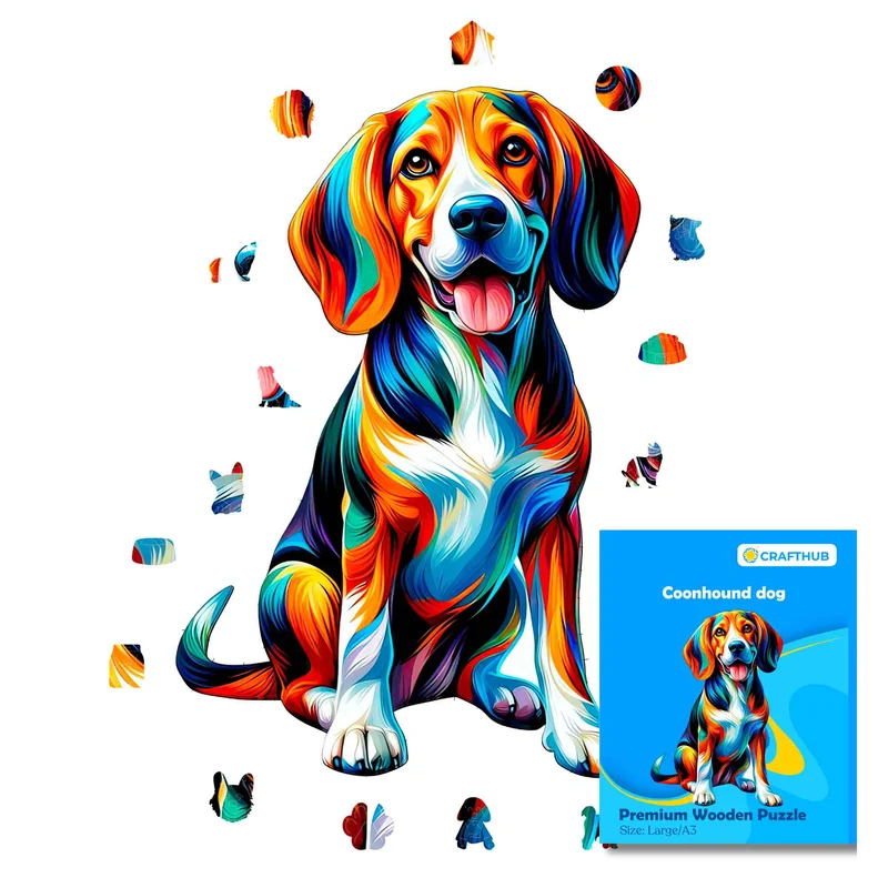 Coonhound hund - pussel