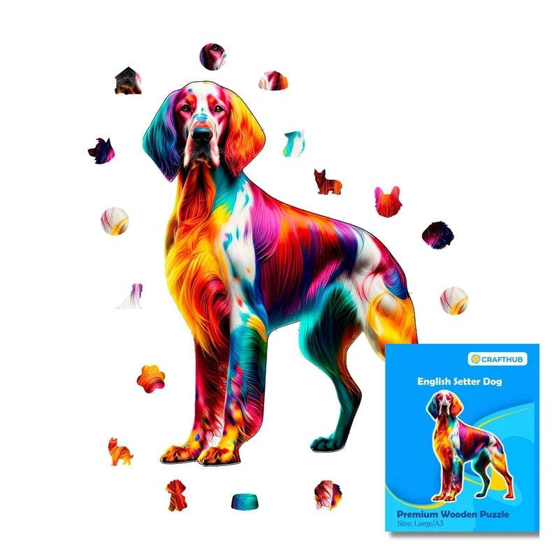 Engelsk setterhund - pussel