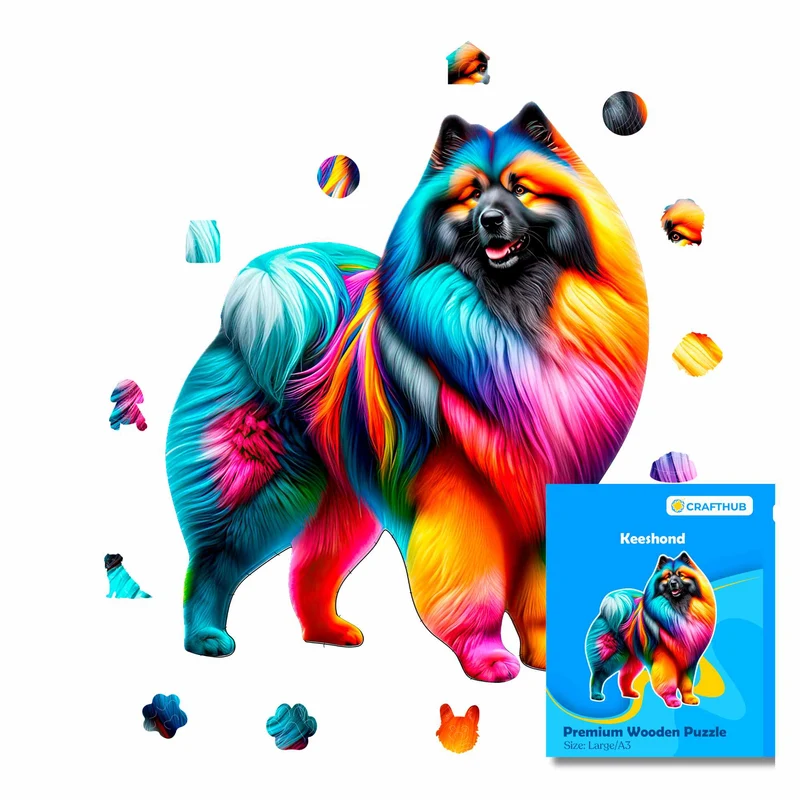 Keeshond hund - pussel