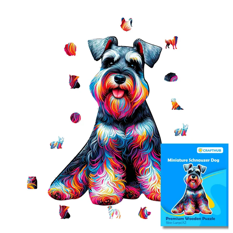 DvŠrgschnauzer hund - pussel