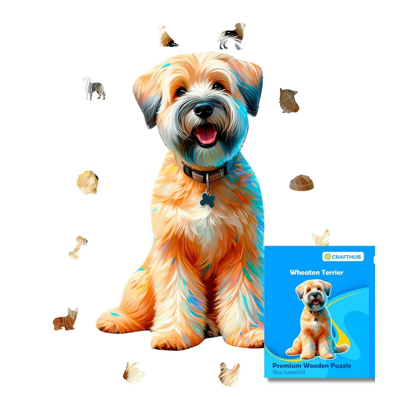Wheaten Terrier hund - pussel