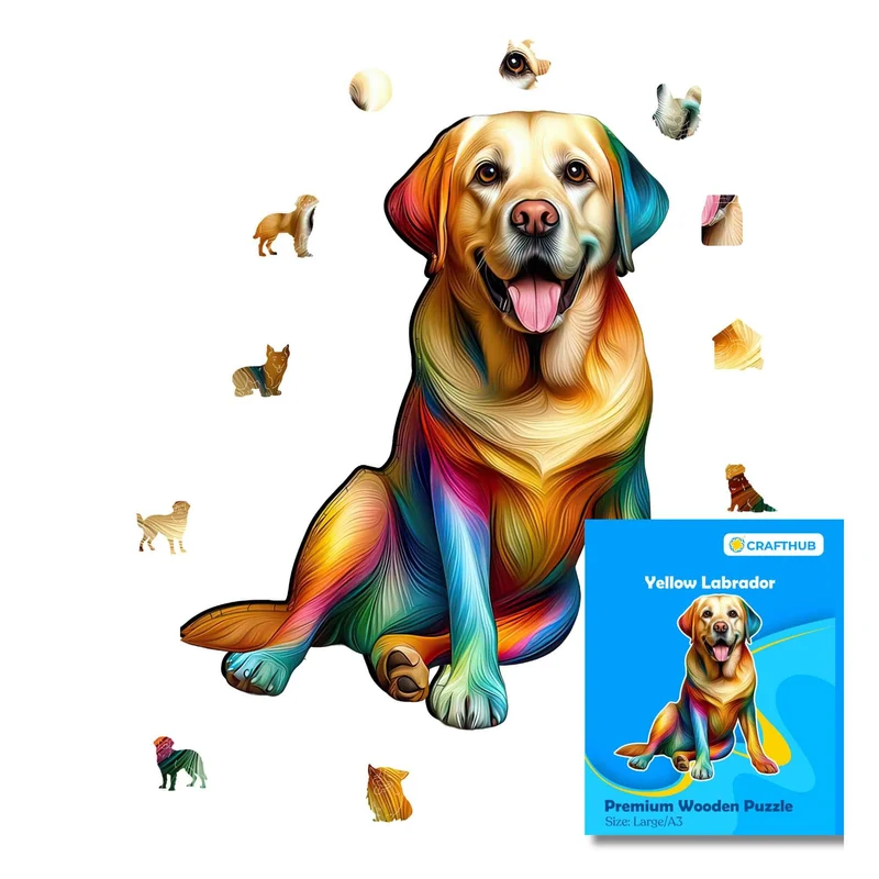 Labrador retriever hund - pussel