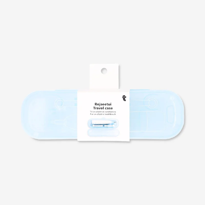 Blue travel case for electric toothbrush