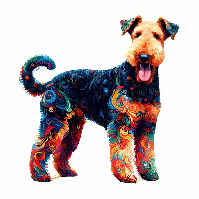 Airedale Terrier Hund - Pussel