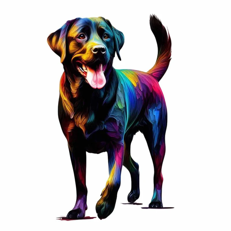 Svart labradorhund - Pussel