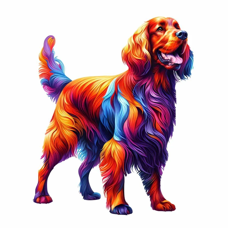 Irländsk Setter Hund - Pussel