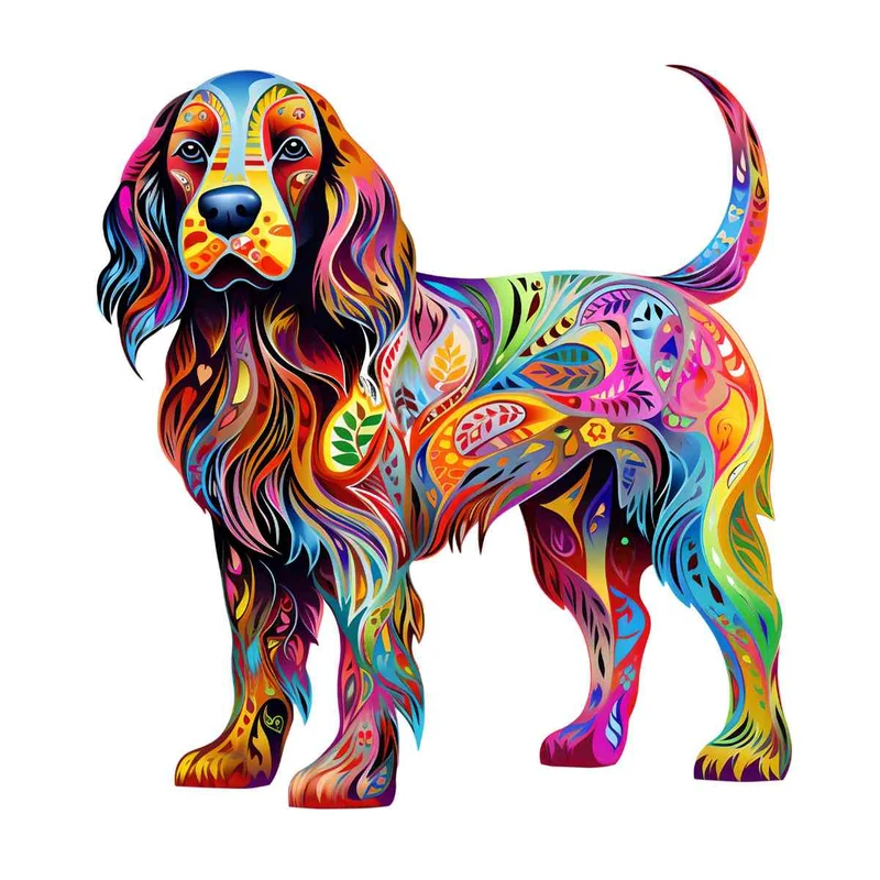 Engelsk Springer Spaniel Hund / Sprocker - Pussel