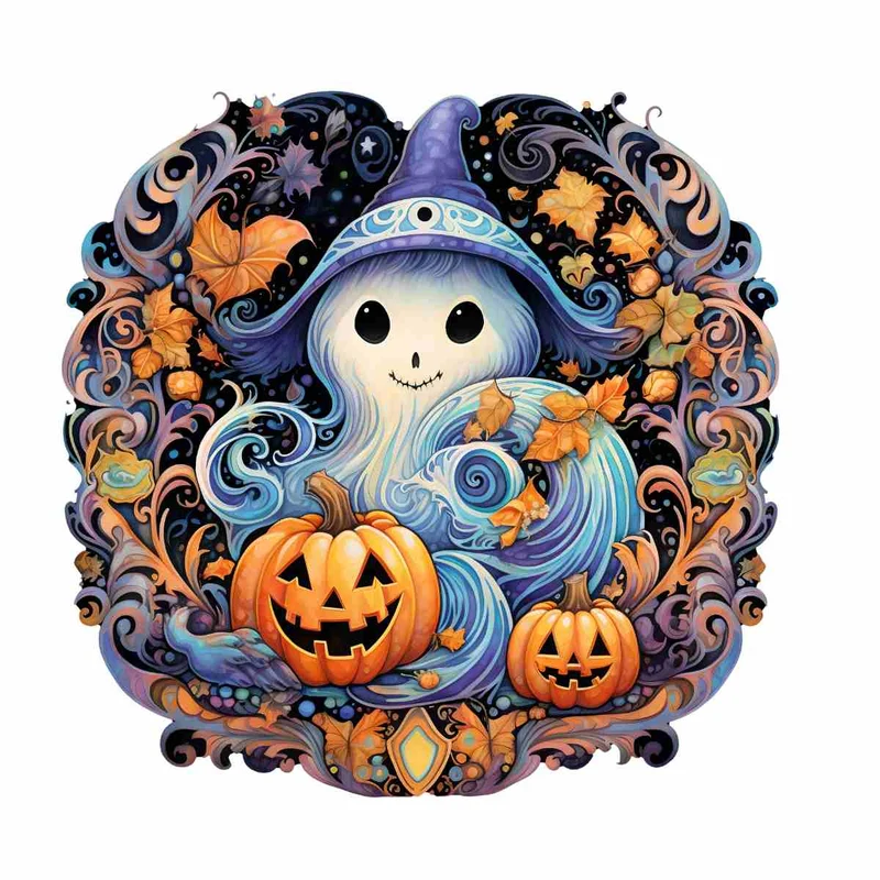 Halloween spöke - Träpussel