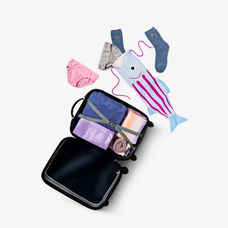 Drawstring laundry bag for traveling - 24x62,5 cm