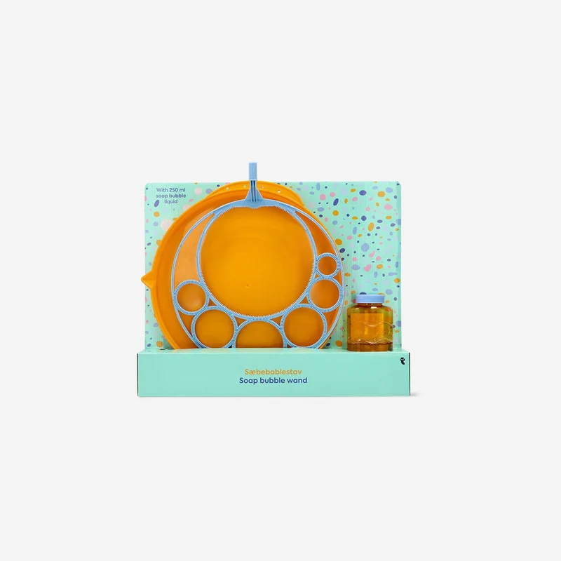 Giant soap bubble wand with bubble soap