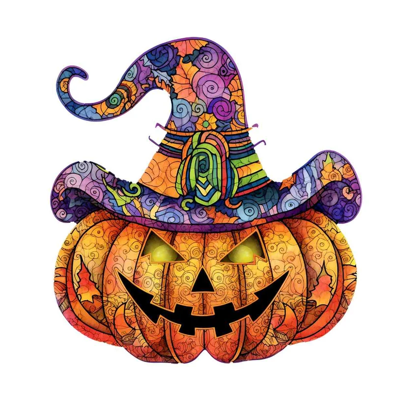 Häxig pumpa Halloween - Pussel