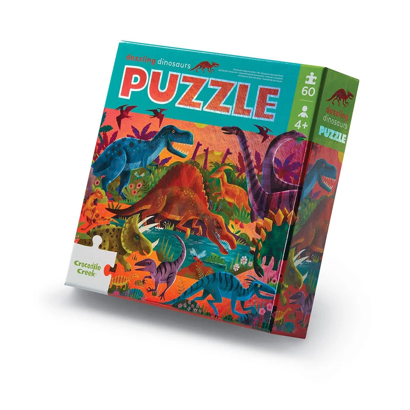 Crocodile Creek Holografiskt pussel Dazzling Dinosaurs (60 bitar)