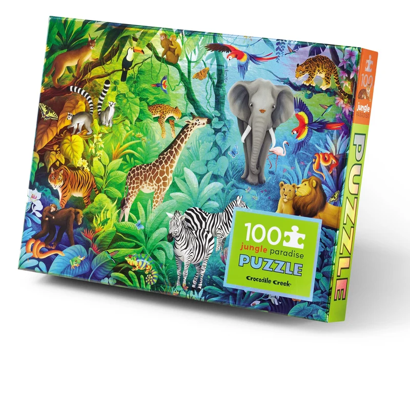 Crocodile Creek Holografiskt pussel Jungle Paradise (100 bitar)