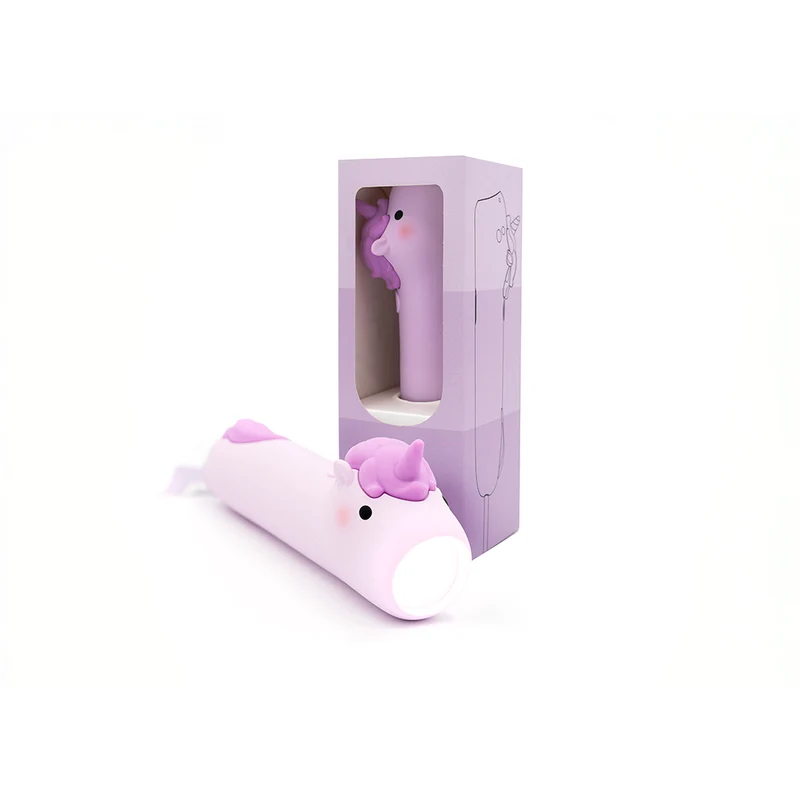 Little L, silikone ficklampa - Enhörning