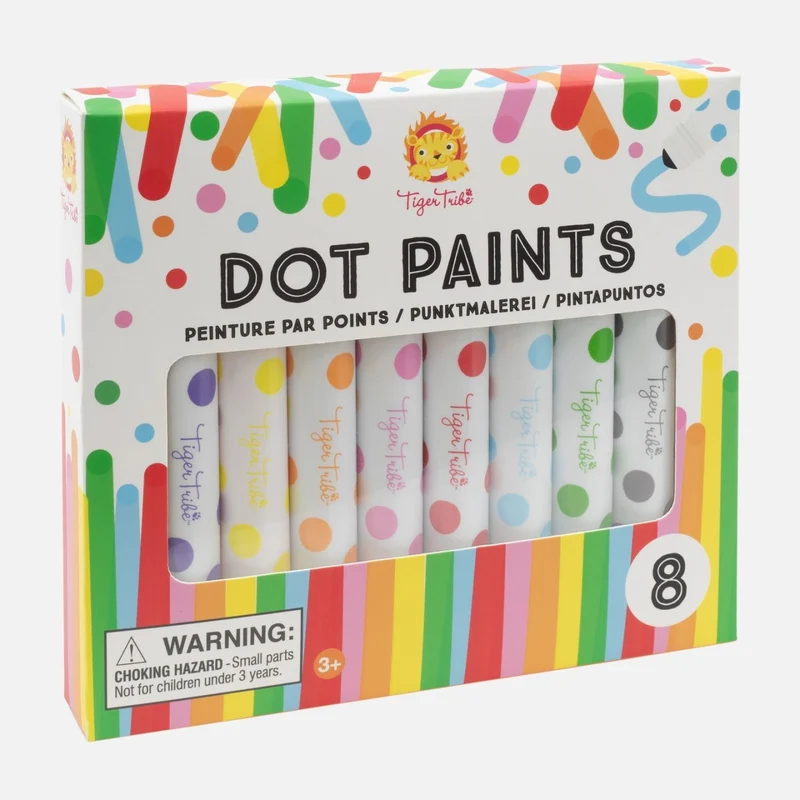 Tiger Tribe Duttpennor Dot Paints (8 färger)