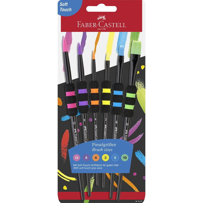 Faber-Castel, Penselset för barn – 6 st Soft Touch