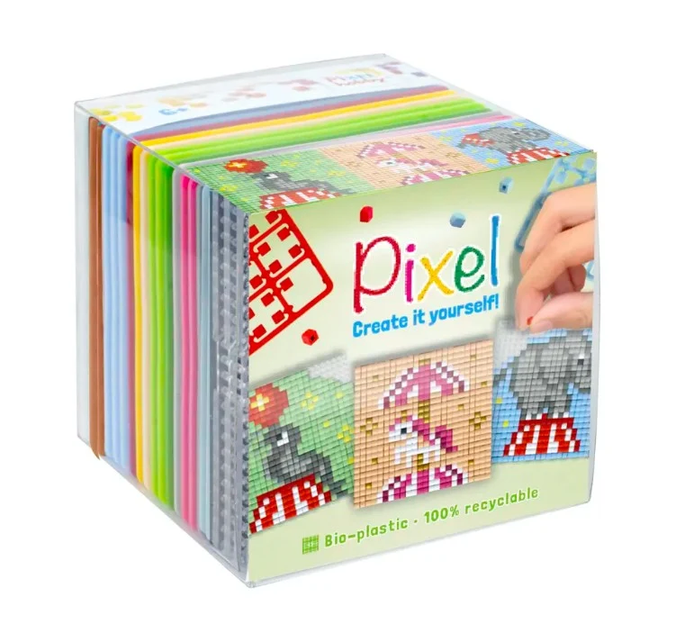 Pixel mosaic cube, mini mosaikpärlor - Cirkus