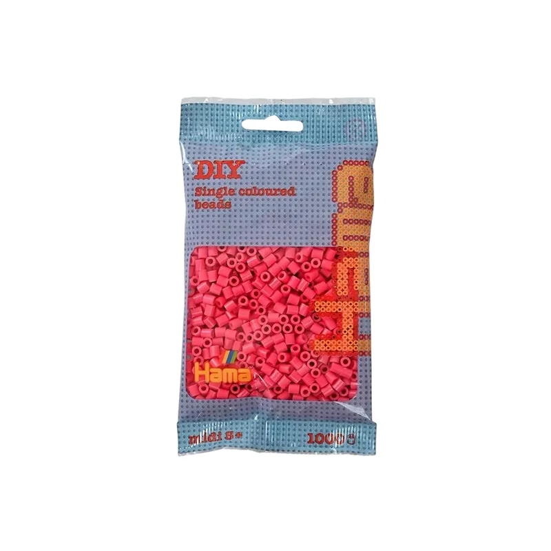 Hama Midi perler i påse, 1000 st - pink