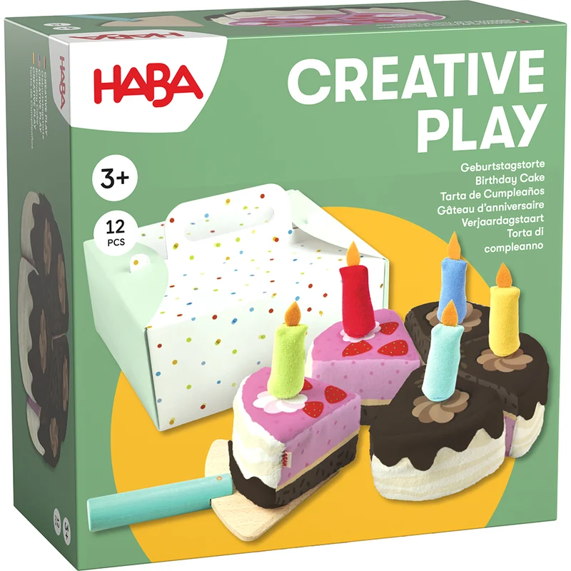 Haba Leksaksmat, mjuk - Födelsedagstårta 2-i-1