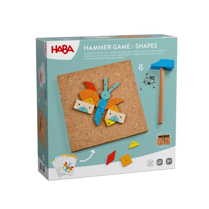 Haba Hammerbräde med spik, Geometriska former