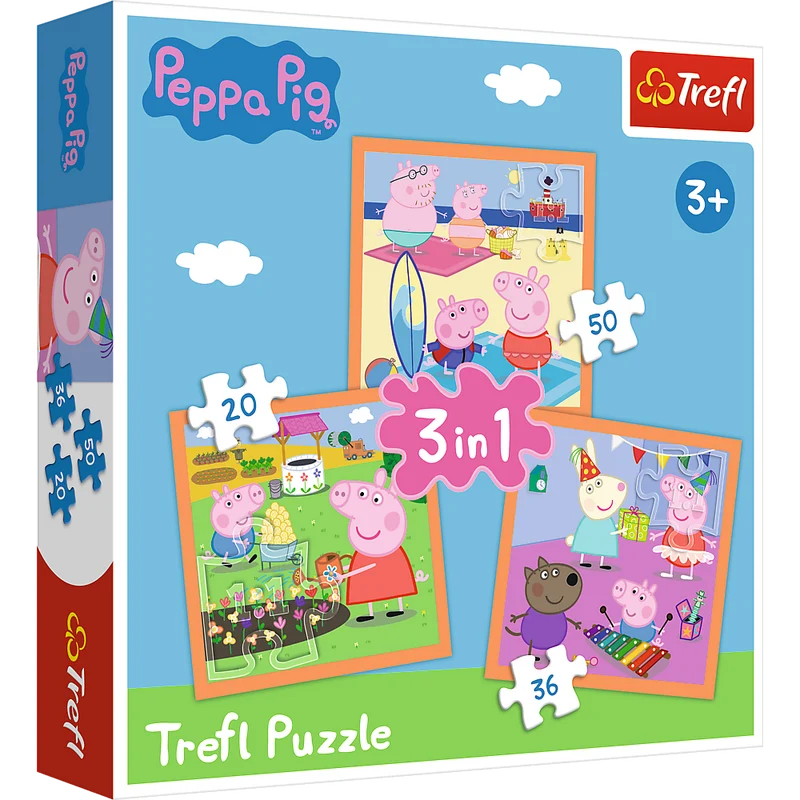 Trefl Greta Gris Pussel 3-pussel-i-1