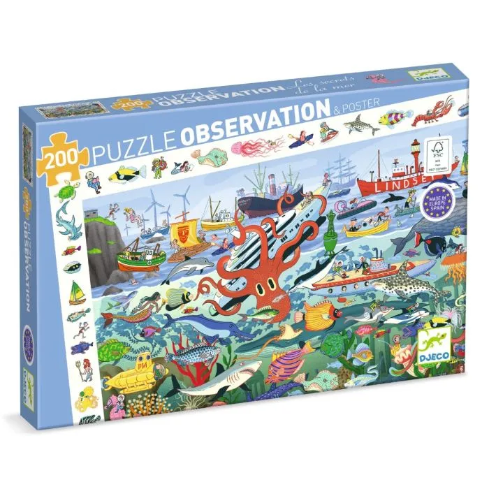 Djeco Observationspussel, Havets hemligheter - 200 bitar