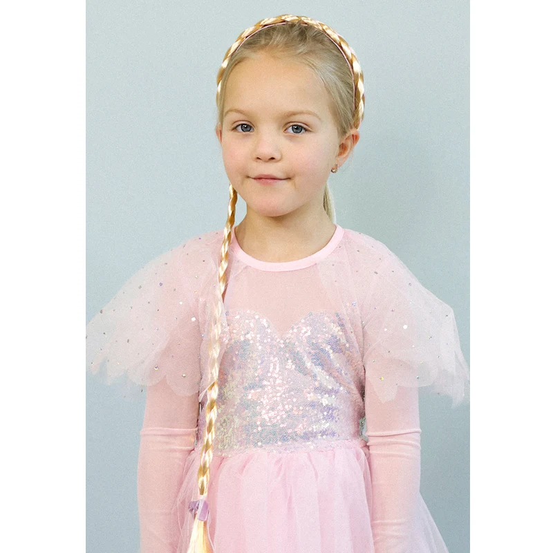 Den goda Fen, Utklädningstillbehör - Rapunzel fläta, 75 cm - Blond