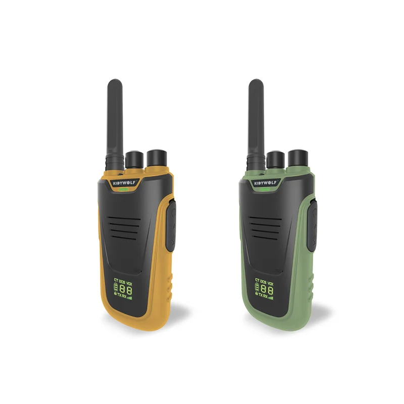 Kidywolf walkie talkie för barn, Kidytalk - Grön/orange