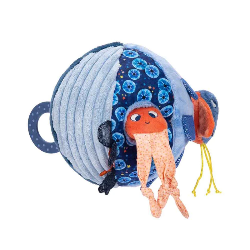 Moulin Roty Aktivitetsboll med havsdjur, Les Aventures de Paulie